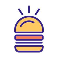 Burger-Symbolvektor. isolierte kontursymbolillustration vektor