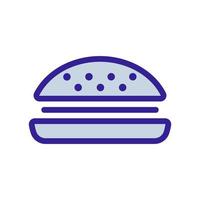 Burger-Symbolvektor. isolierte kontursymbolillustration vektor