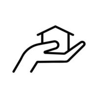 sälja ett hus ikon vektor. isolerade kontur symbol illustration vektor