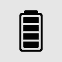 Batterievektorsymbol, Ladesymbol. einfaches, flaches Design für Web oder mobile App vektor