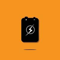 Batterievektorsymbol, Ladesymbol. einfaches, flaches Design für Web oder mobile App vektor