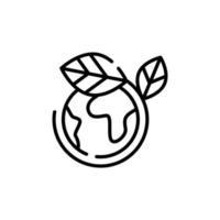 Zeichen-Ökologie-Symbol-Logo-Vektor vektor