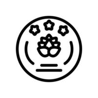Das Emblem der Brauerei ist ein Symbolvektor. isolierte kontursymbolillustration vektor