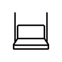 Sofa hängende Schaukel Symbol Vektor Umriss Illustration