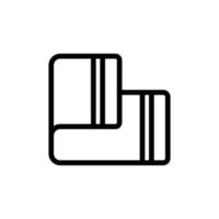 Teppich-Track-Symbol Vektor-Umriss-Illustration vektor