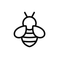 Bienen-Icon-Vektor. isolierte kontursymbolillustration vektor