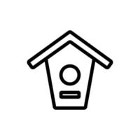 fågel hus ikon vektor. isolerade kontur symbol illustration vektor