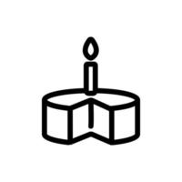 festlicher Kuchen-Icon-Vektor. isolierte kontursymbolillustration vektor