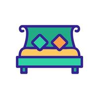 moderner Bett-Icon-Vektor. isolierte kontursymbolillustration vektor