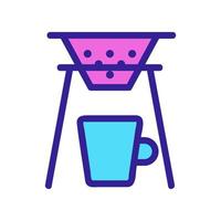 Filter für Kaffee-Icon-Vektor. isolierte kontursymbolillustration vektor