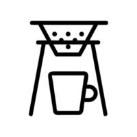 filter för kaffe ikon vektor. isolerade kontur symbol illustration vektor
