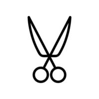 Schere für den Haarschnitt-Icon-Vektor. isolierte kontursymbolillustration vektor