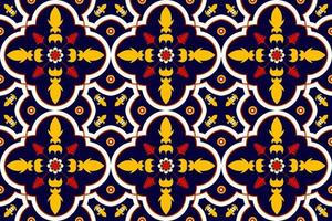 ethnische nahtlose musterblumenfarbe orientalisch. einheimischer Stil. Design für Hintergrund, Textur, Stoff, Batik, Kleidung, Verpackung, Tapete, Teppich, Fliesen, Stickerei vektor
