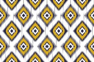 ikat ethnisches nahtloses muster. Geometrischer Stammes- gestreifter traditioneller. design für hintergrund, teppich, tapeten, kleidung, verpackung, batik, stoff, vektorillustration. stickstil. vektor