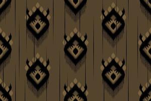 ikat orientalisk brun. geometriska etniska sömlösa mönster traditionella. stil tribal randig. design för bakgrund, illustration, tyg, batik, kläder, inslagning, tapeter, matta, broderi vektor