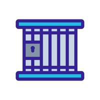 fängelse cell ikon vektor. isolerade kontur symbol illustration vektor