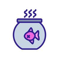 Aquarium-Icon-Vektor. isolierte kontursymbolillustration vektor