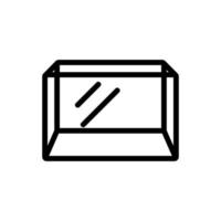 akvarium ikon vektor. isolerade kontur symbol illustration vektor