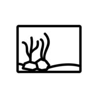 Aquarium-Icon-Vektor. isolierte kontursymbolillustration vektor