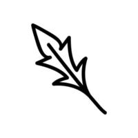 Vielzahl von Rucola-Blatt-Symbol-Vektor-Umriss-Illustration vektor