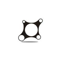 abstraktes Objekt Getriebe geometrisches Design Symbol Logo Vektor