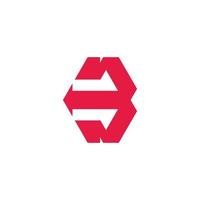 bokstaven b triangel rörelse pil geometrisk design logotyp vektor
