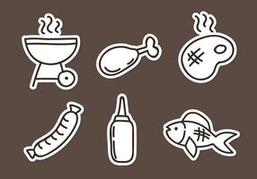 Grill-Element-Icons vektor