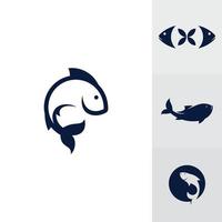 Fisch-Logo-Icon-Design-Vektor vektor