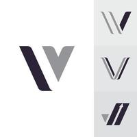 v Logo-Design und Vorlage. kreative v-symbolinitialen basierten buchstaben im vektor. vektor