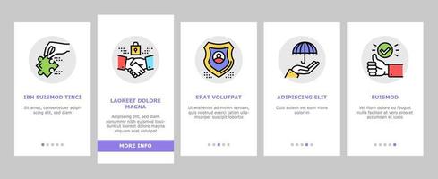 affärsetik moralisk onboarding ikoner som vektor