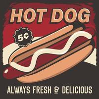 hot dog signage affisch vektor