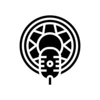 Autoradio-Glyphen-Symbol-Vektor-Illustration vektor