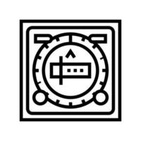 elektronische Kompasslinie Symbol Vektor Illustration