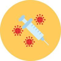 vaccin platt cirkel flerfärgad vektor