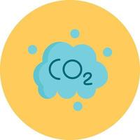 co2 platt cirkel flerfärgad vektor