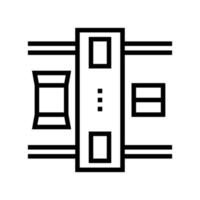 Maschine für geschlossene Kisten Symbol Leitung Vektor Illustration