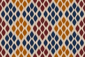 ikat seamless mönster i tribal. geometriska etniska traditionella. mexikansk randig stil. design för bakgrund, tapeter, vektorillustration, tyg, kläder, batik, matta, broderi. vektor