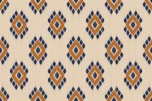 geometrisches ethnisches orientalisches ikat-nahtloses muster traditionell. Design für Hintergrund, Tapete, Vektorillustration, Stoff, Kleidung, Batik, Teppich, Stickerei. vektor