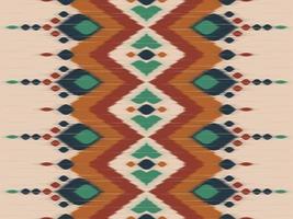 abstrakte bunte ikat-kunst. ethnisches nahtloses muster im stammes-. gestreifter mexikanischer Stil. design für hintergrund, illustration, verpackung, kleidung, batik, stoff, stickerei. vektor