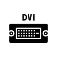 dvi dator port glyph ikon vektor illustration