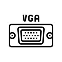 VGA Computer Port Symbol Leitung Vektor Illustration