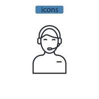 Support-Icons symbol Vektorelemente für Infografik-Web vektor