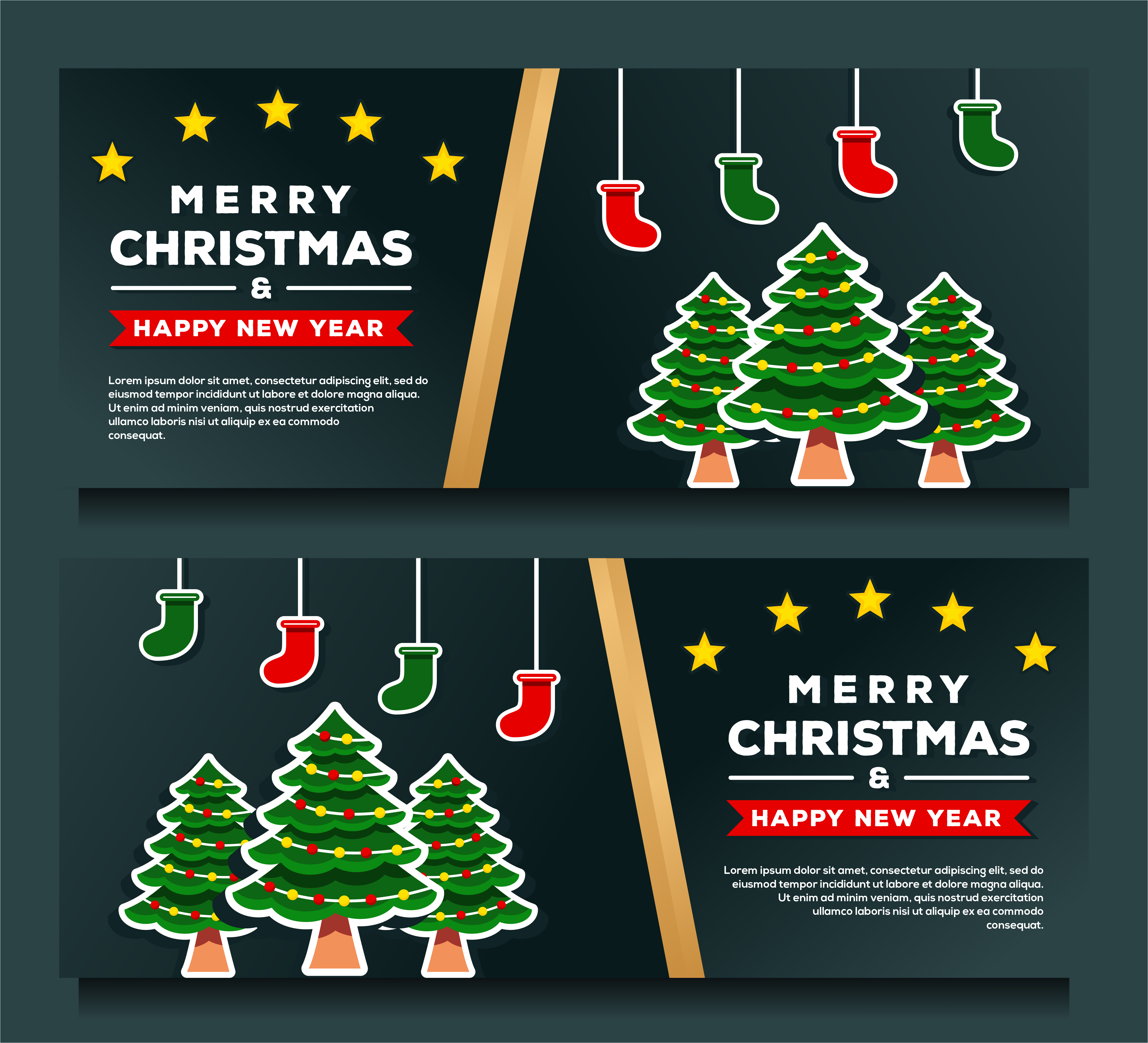 Frohe Weihnachten Und Frohes Neues Jahr Banner Vorlage Download Kostenlos Vector Clipart Graphics Vektorgrafiken Und Design Vorlagen