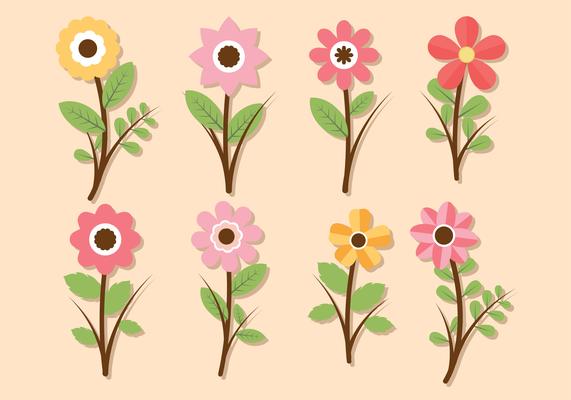 Blume Clipart Set Vektor Sammlung Download Kostenlos Vector Clipart Graphics Vektorgrafiken Und Design Vorlagen