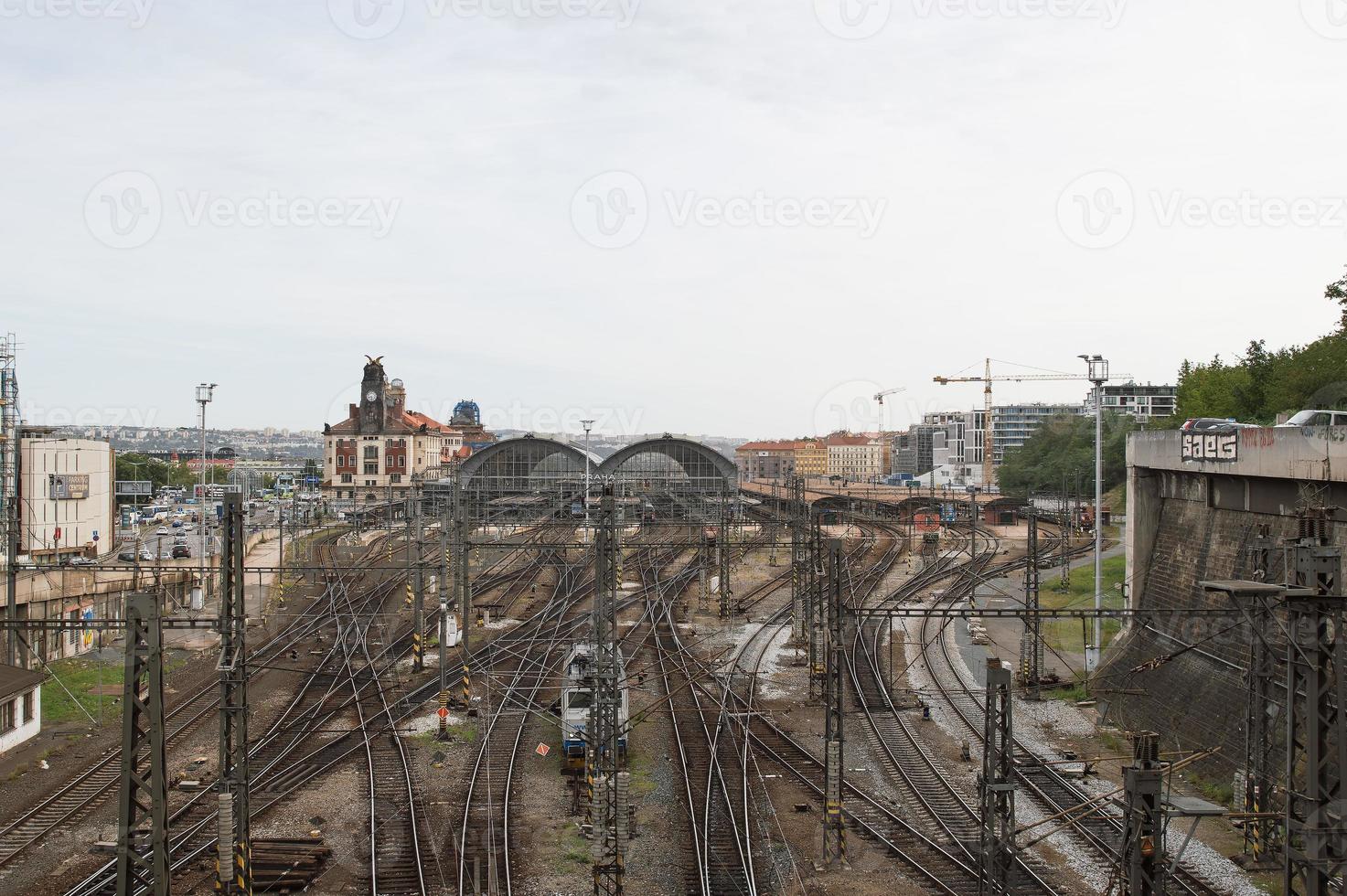 voies de la gare de prague photo