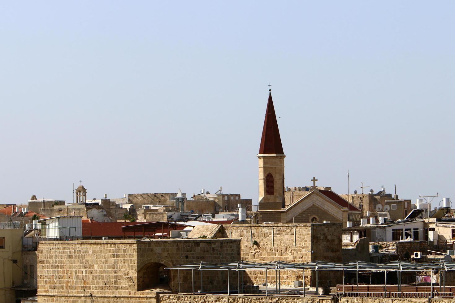 acre israël le 21 janvier 2019. la ville d'akko sur la côte méditerranéenne dans le nord d'israël. photo