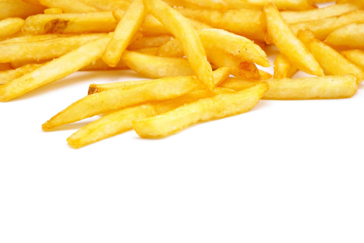 frites sur fond blanc photo