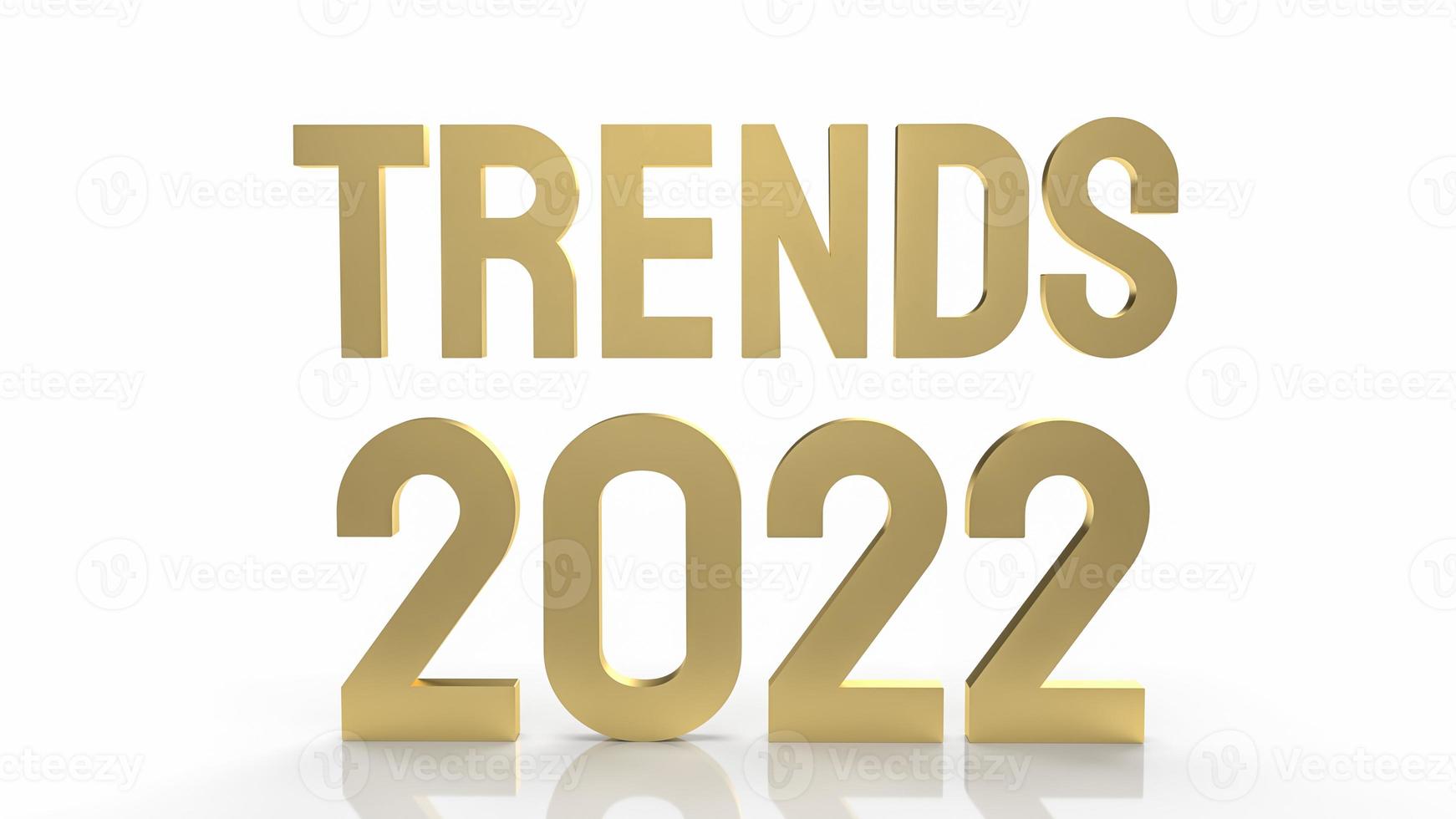 tendances 2022 texte pour le concept de plan d'affaires rendu 3d photo