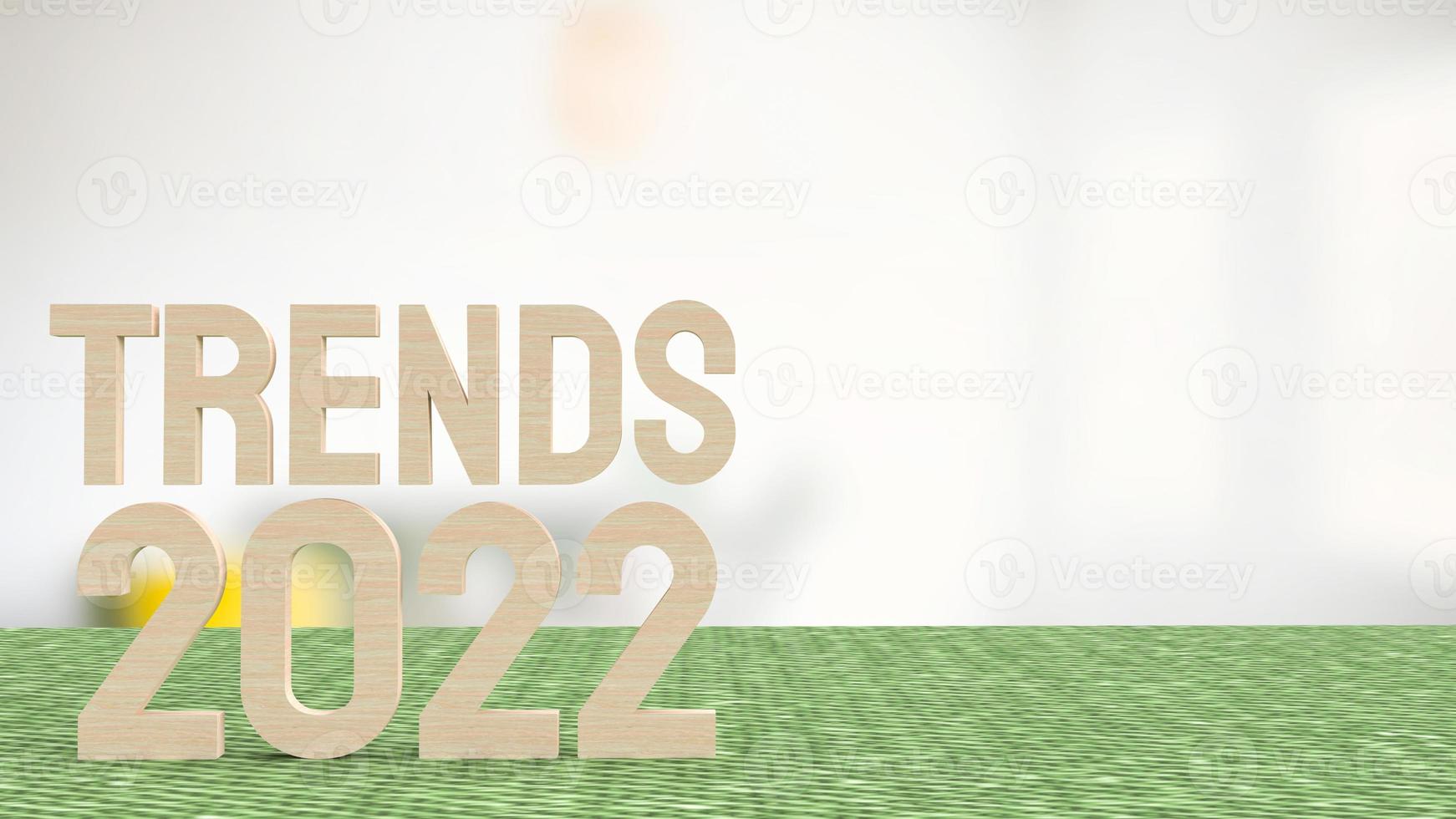 tendances 2022 texte pour le concept de plan d'affaires rendu 3d photo