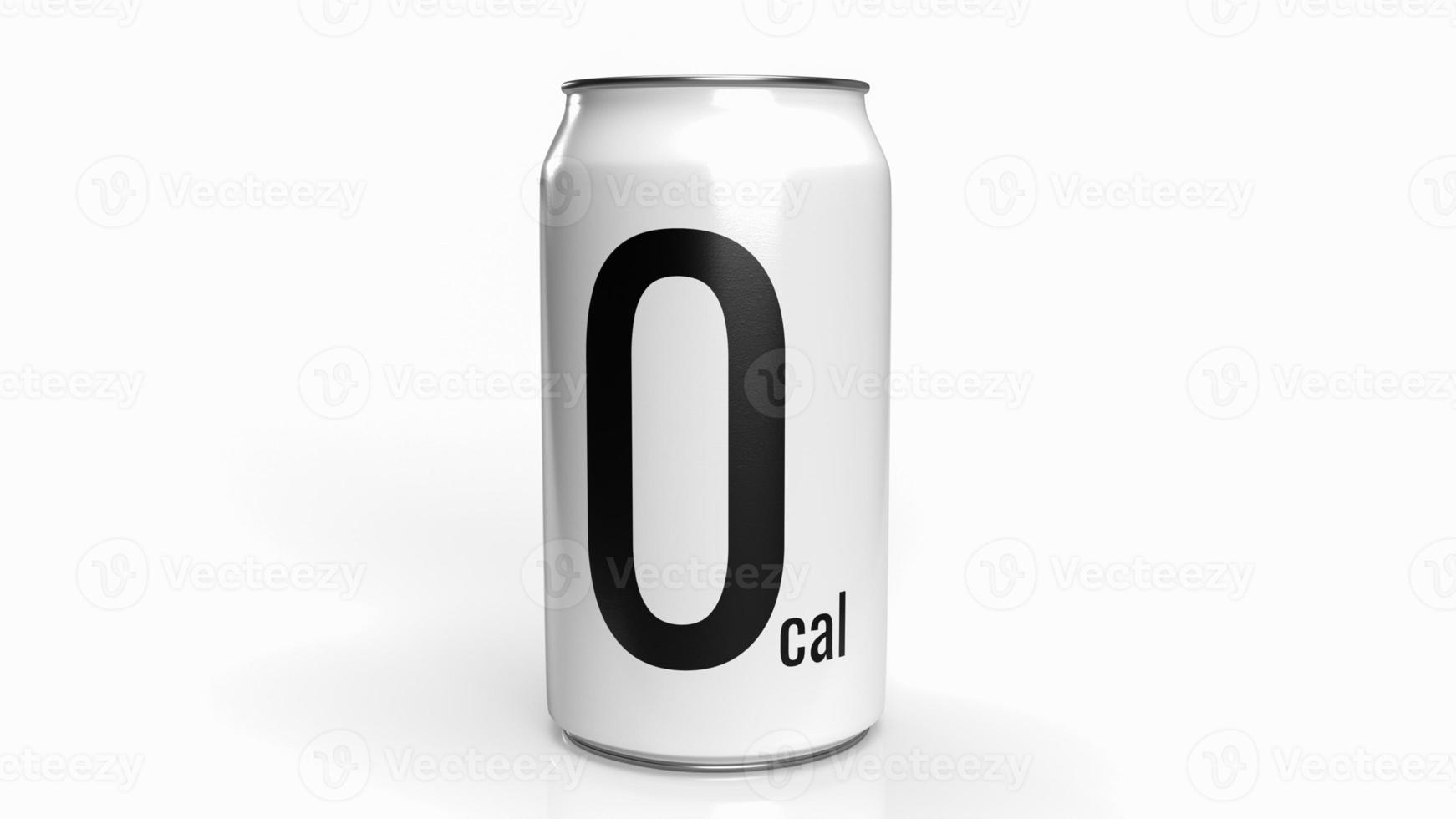 la boisson gazeuse peut 0 kcal sur fond blanc pour la santé et le rendu 3d du concept sci photo